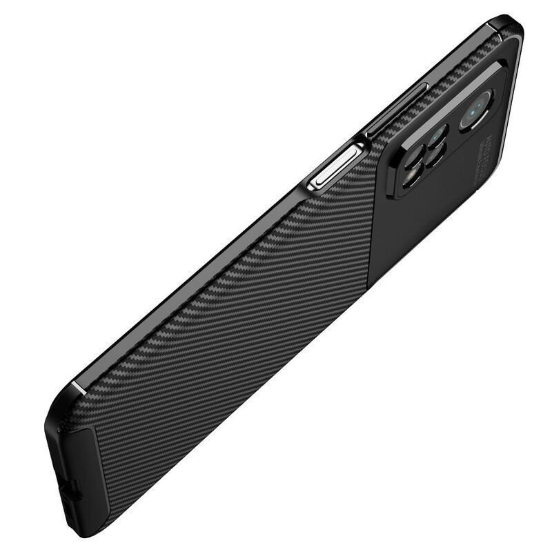 Capa Para Xiaomi Mi 10T / 10T Pro Textura Flexível De Fibra De Carbono