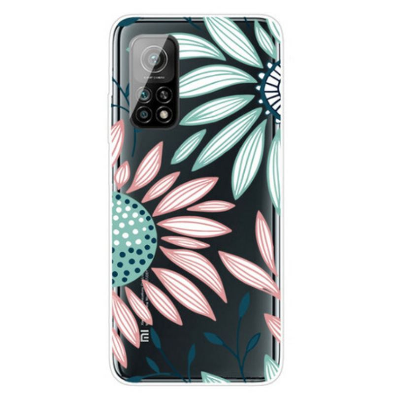 Capa Para Xiaomi Mi 10T / 10T Pro Uma Flor Transparente