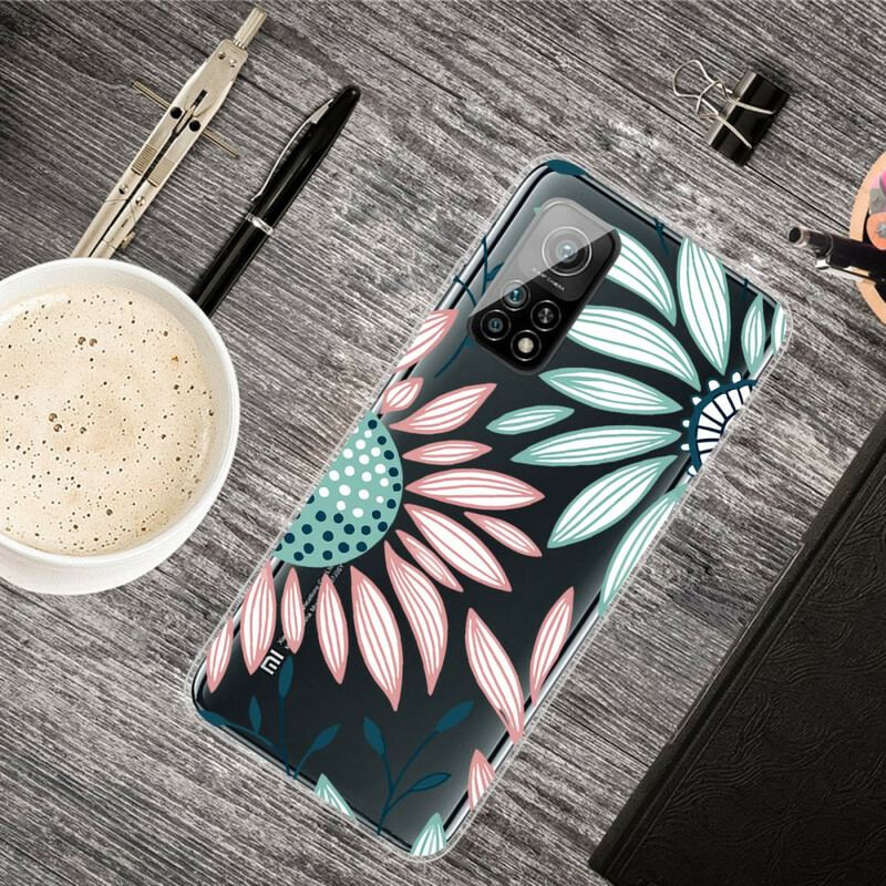 Capa Para Xiaomi Mi 10T / 10T Pro Uma Flor Transparente