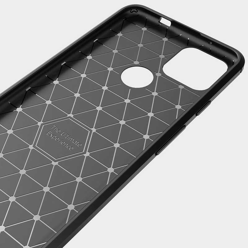 Capa Para Google Pixel 5A Fibra De Carbono Escovada