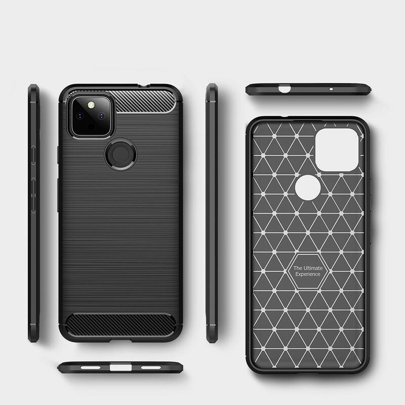 Capa Para Google Pixel 5A Fibra De Carbono Escovada