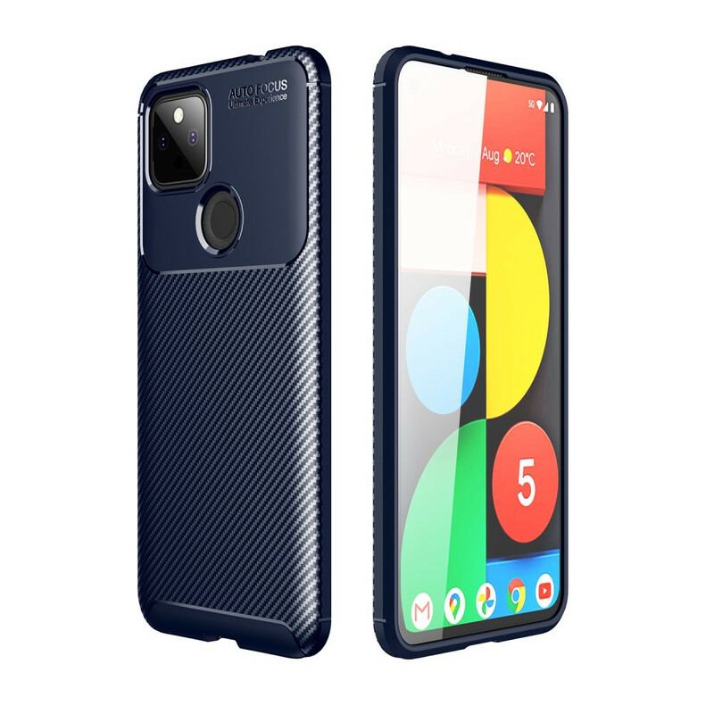 Capa Para Google Pixel 5A Mangueira De Fibra De Carbono