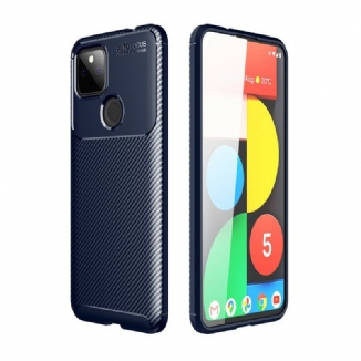 Capa Para Google Pixel 5A Mangueira De Fibra De Carbono