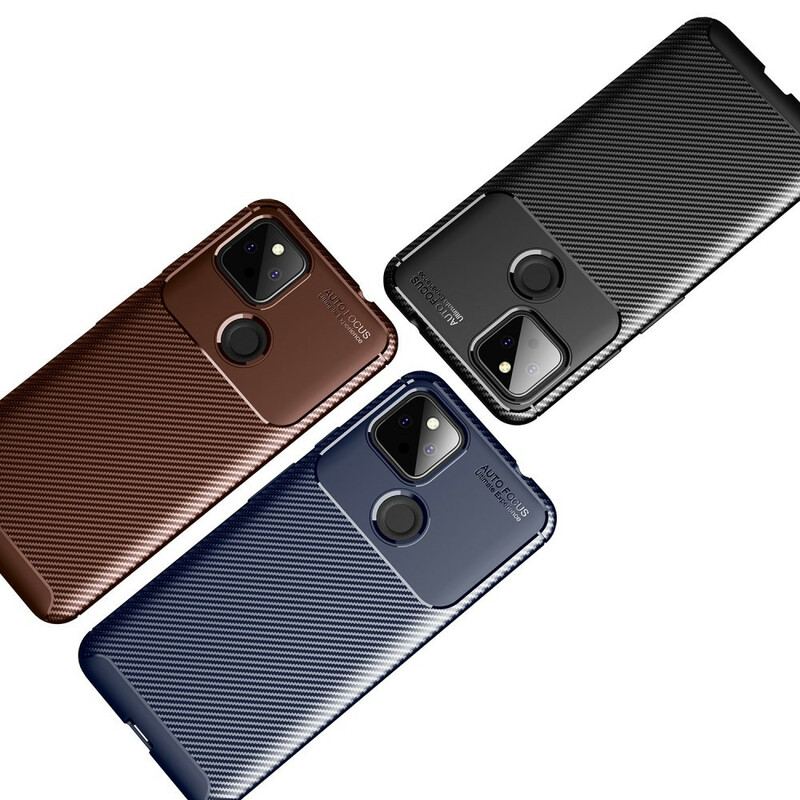 Capa Para Google Pixel 5A Mangueira De Fibra De Carbono