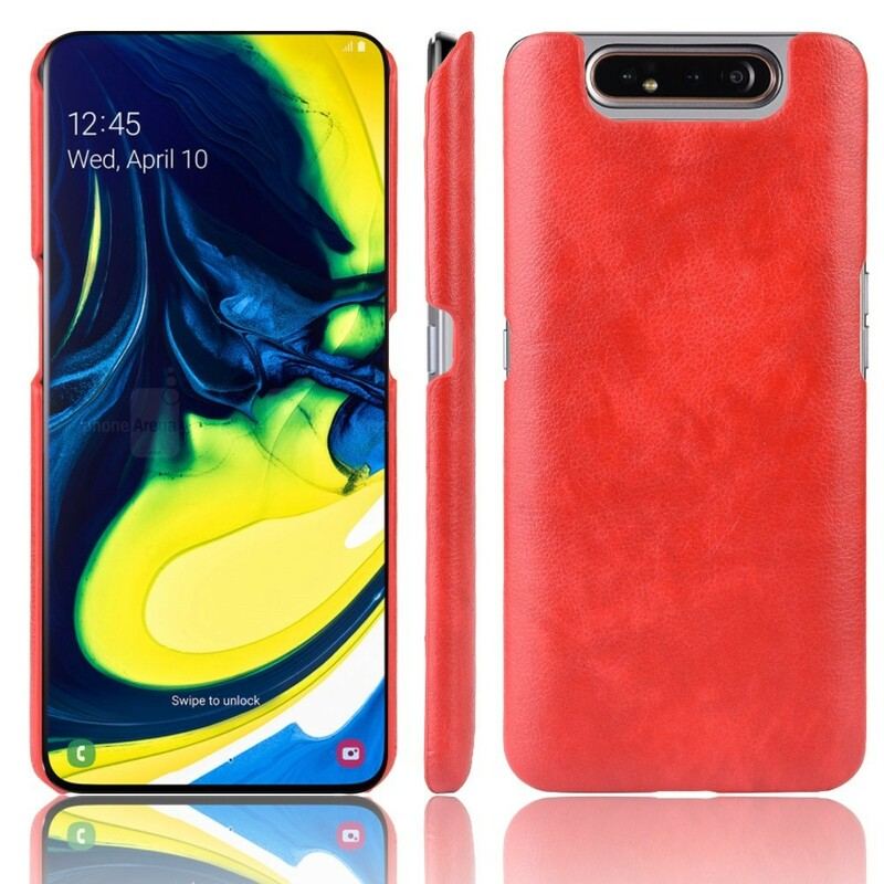 Capa De Celular Para Samsung Galaxy A80 / A90 Efeito Couro Lichia