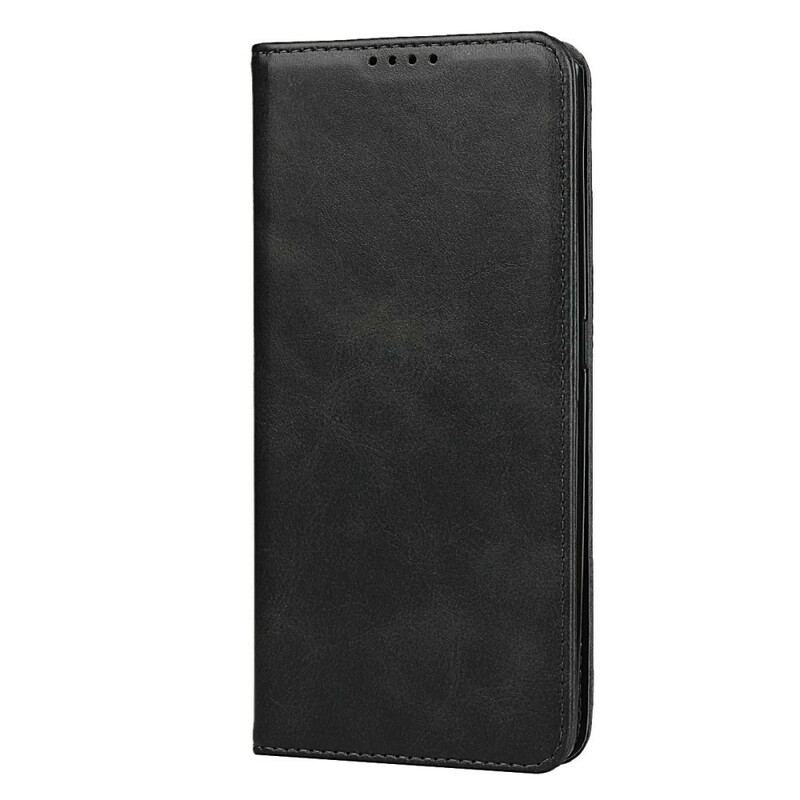 Capa De Celular Para Samsung Galaxy A80 / A90 Flip Costura De Couro Falso