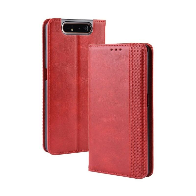 Capa De Celular Para Samsung Galaxy A80 / A90 Flip Couro Sintético Estilizado