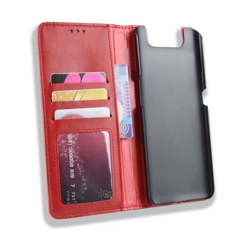 Capa De Celular Para Samsung Galaxy A80 / A90 Flip Couro Sintético Estilizado