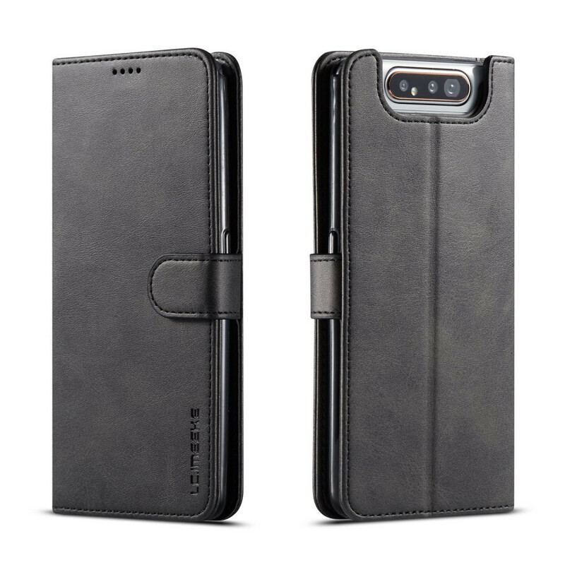 Capa De Couro Para Samsung Galaxy A80 / A90 Lc.imeeke Efeito Couro