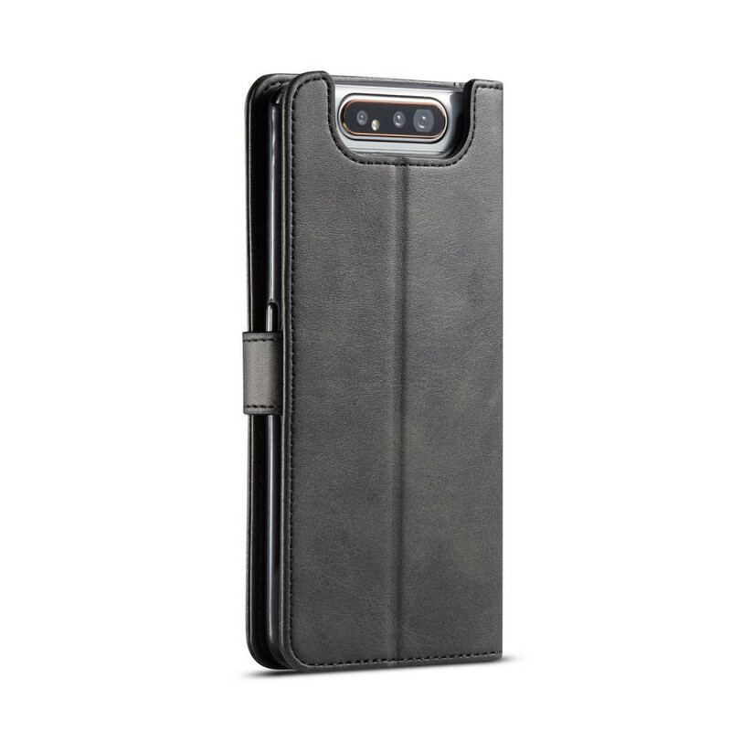 Capa De Couro Para Samsung Galaxy A80 / A90 Lc.imeeke Efeito Couro