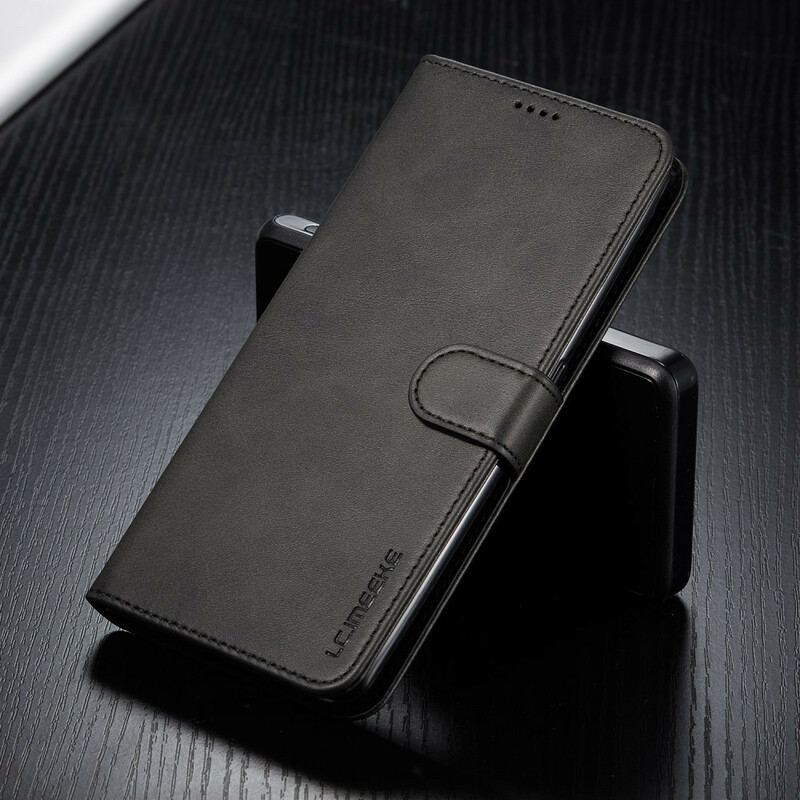 Capa De Couro Para Samsung Galaxy A80 / A90 Lc.imeeke Efeito Couro