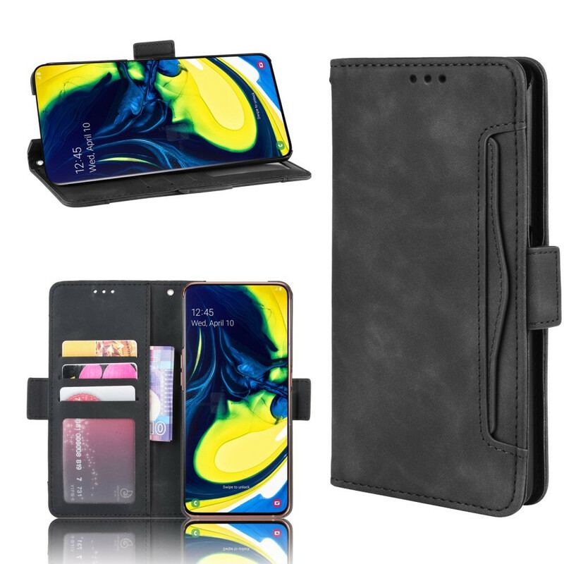 Capa De Couro Para Samsung Galaxy A80 / A90 Multi-card Premier Class