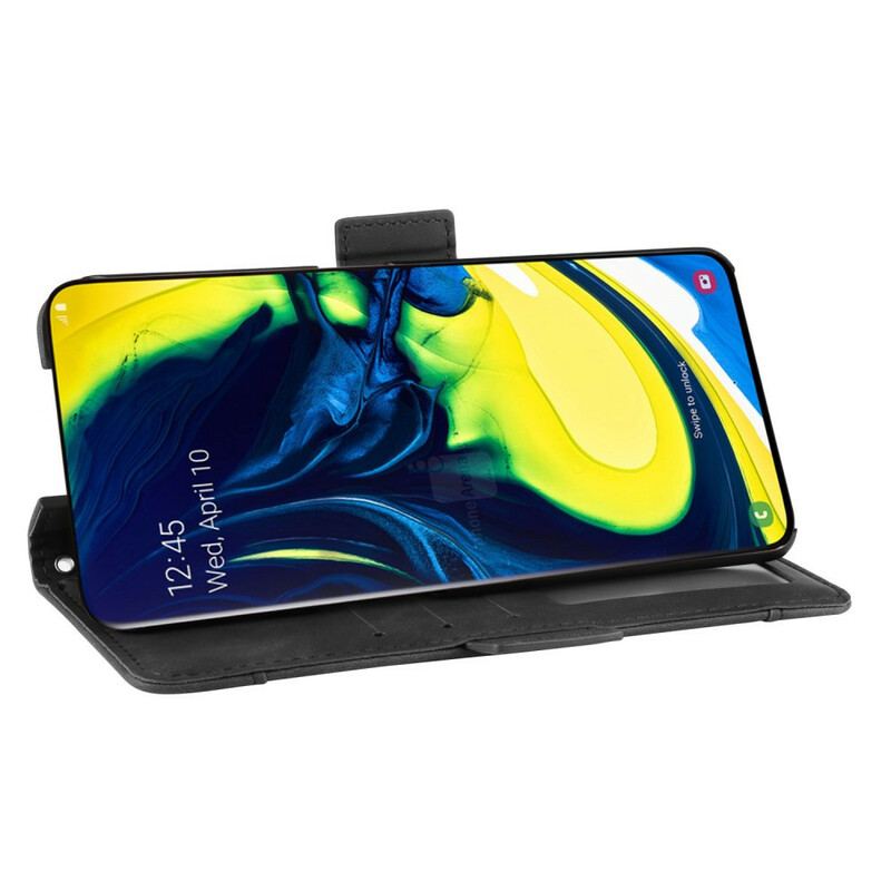 Capa De Couro Para Samsung Galaxy A80 / A90 Multi-card Premier Class