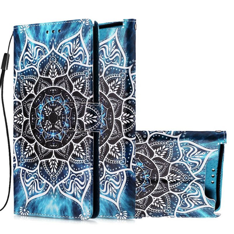 Capa Em Pele Para Samsung Galaxy A80 / A90 Mandala No Céu