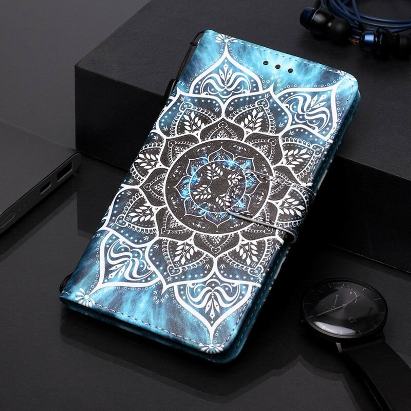 Capa Em Pele Para Samsung Galaxy A80 / A90 Mandala No Céu