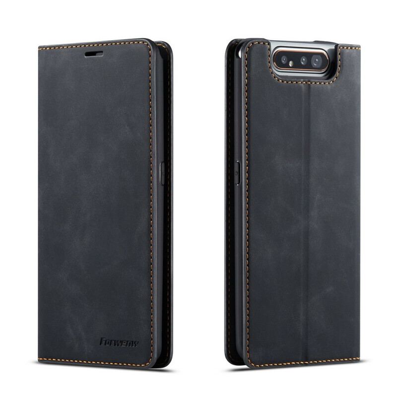 Capa Flip Para Samsung Galaxy A80 / A90 Forwenw Efeito Couro