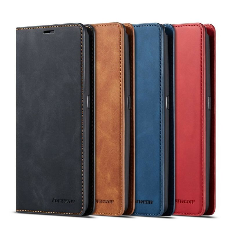 Capa Flip Para Samsung Galaxy A80 / A90 Forwenw Efeito Couro