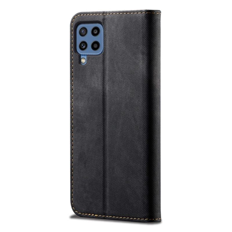 Capa De Celular Para Samsung Galaxy M32 Flip Tecido Jeans