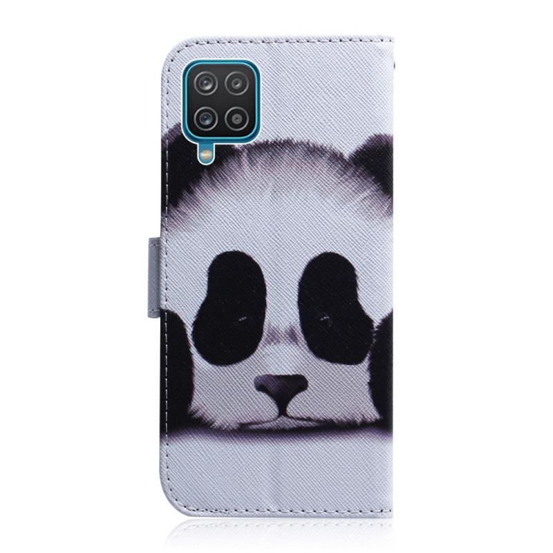 Capa De Couro Para Samsung Galaxy M32 Cara De Panda