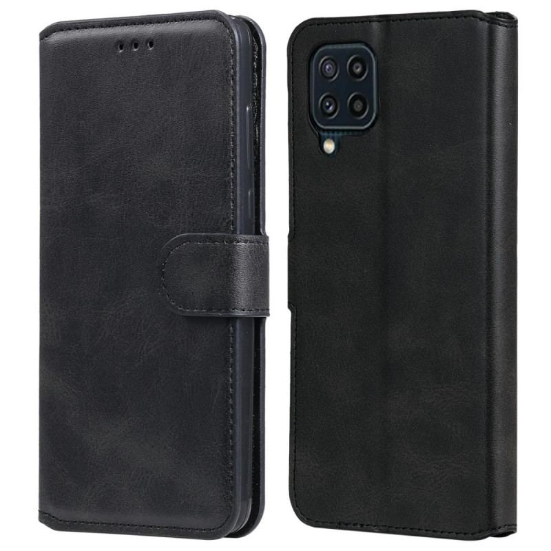 Capa De Couro Para Samsung Galaxy M32 Clássico