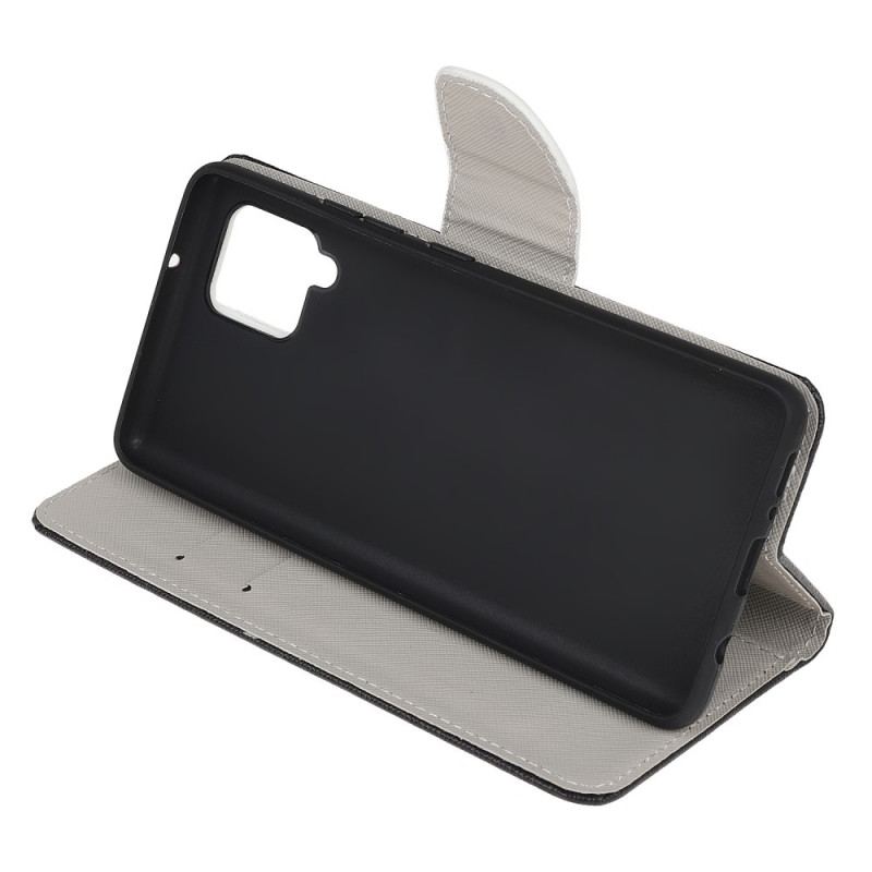 Capa De Couro Para Samsung Galaxy M32 Corujas