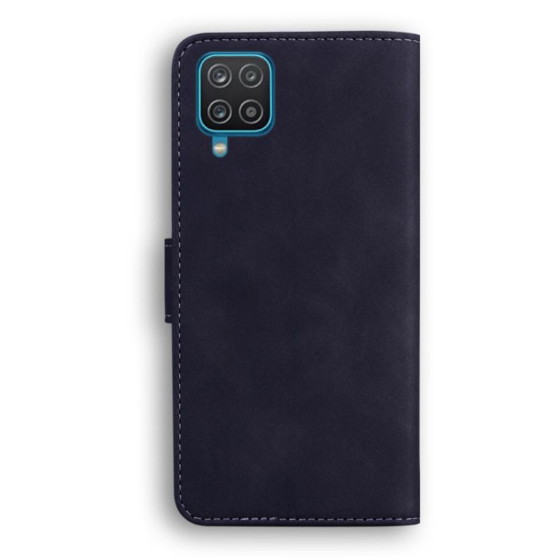 Capa De Couro Para Samsung Galaxy M32 Design De Cores Sólidas