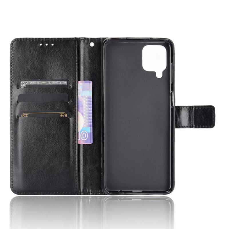 Capa De Couro Para Samsung Galaxy M32 Couro Falso Chamativo