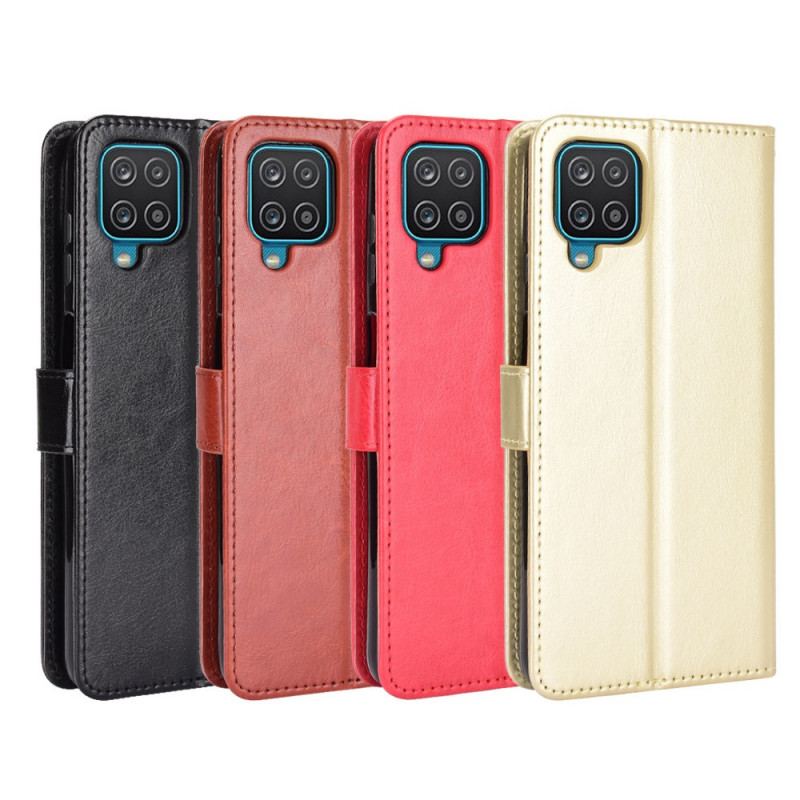 Capa De Couro Para Samsung Galaxy M32 Couro Falso Chamativo