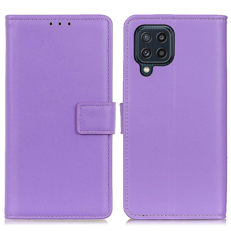 Capa De Couro Para Samsung Galaxy M32 Couro Falso Chamativo