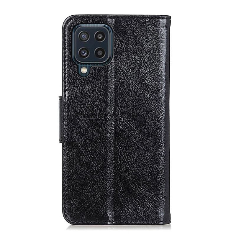 Capa De Couro Para Samsung Galaxy M32 Couro Napa Rachado