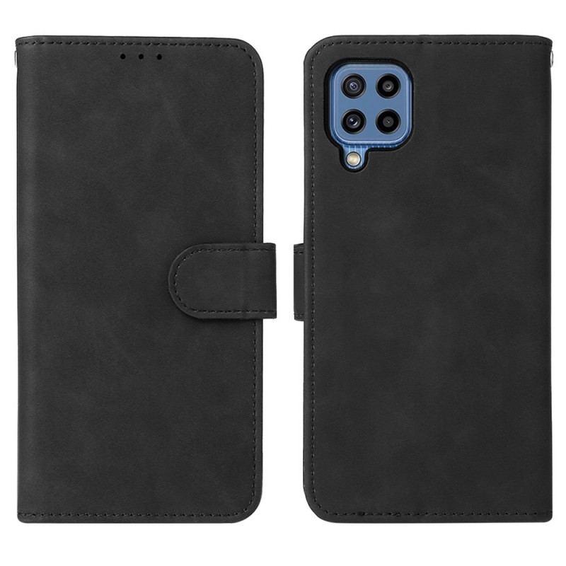 Capa De Couro Para Samsung Galaxy M32 Sensação De Pele