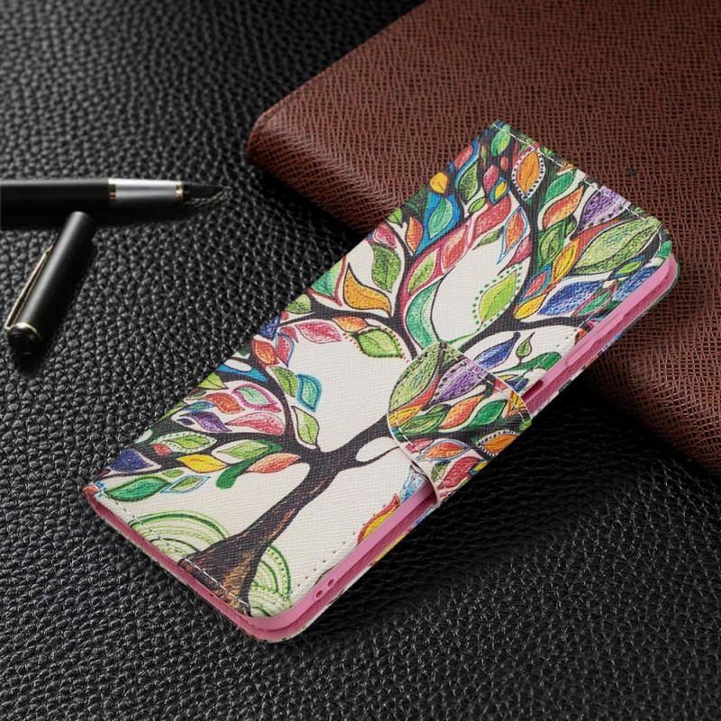 Capa Flip Para Samsung Galaxy M32 Árvore Colorida