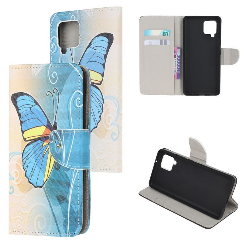 Capa Flip Para Samsung Galaxy M32 Borboletas Soberanas