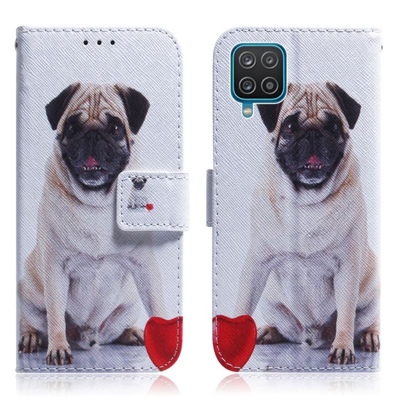 Capa Flip Para Samsung Galaxy M32 Cachorro Pug