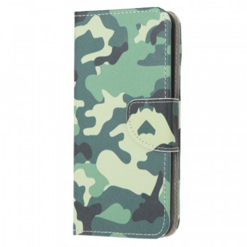 Capa Flip Para Samsung Galaxy M32 Camuflagem Militar