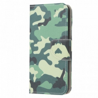 Capa Flip Para Samsung Galaxy M32 Camuflagem Militar