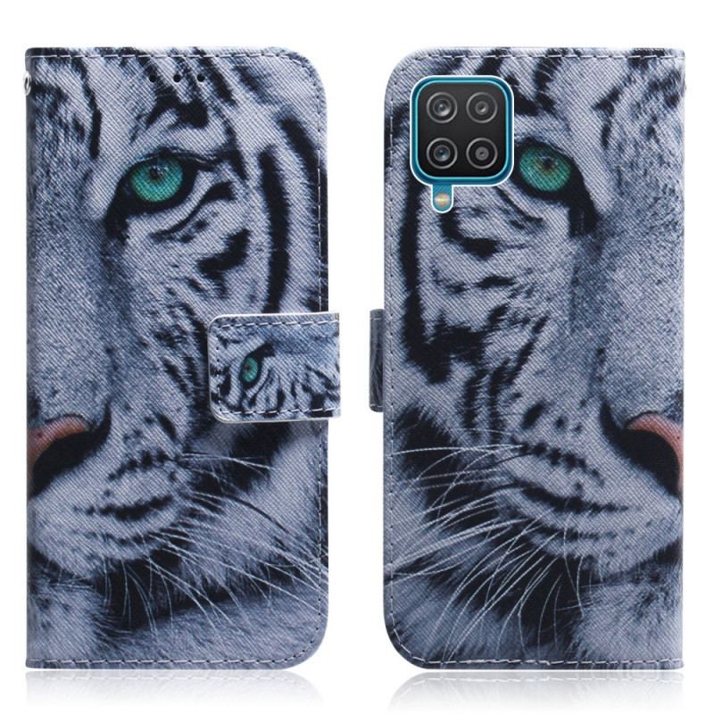 Capa Flip Para Samsung Galaxy M32 Cara De Tigre