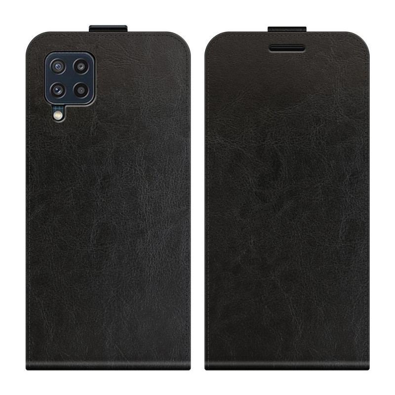 Capa Flip Para Samsung Galaxy M32 De Couro Aba Vertical Efeito Couro