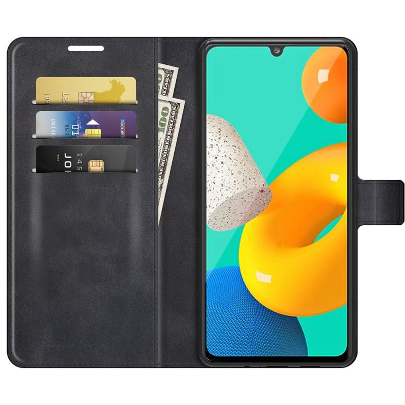 Capa Flip Para Samsung Galaxy M32 Couro Sintético Fino