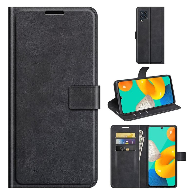 Capa Flip Para Samsung Galaxy M32 Couro Sintético Fino