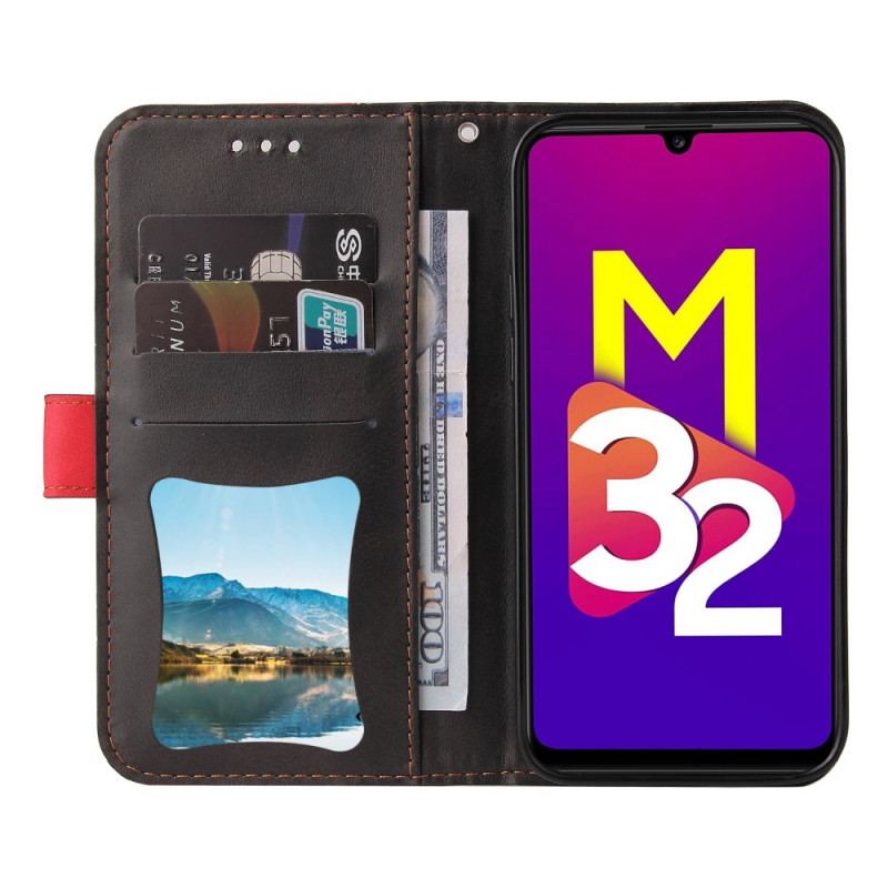 Capa Flip Para Samsung Galaxy M32 Dois Tons