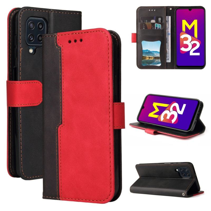 Capa Flip Para Samsung Galaxy M32 Dois Tons