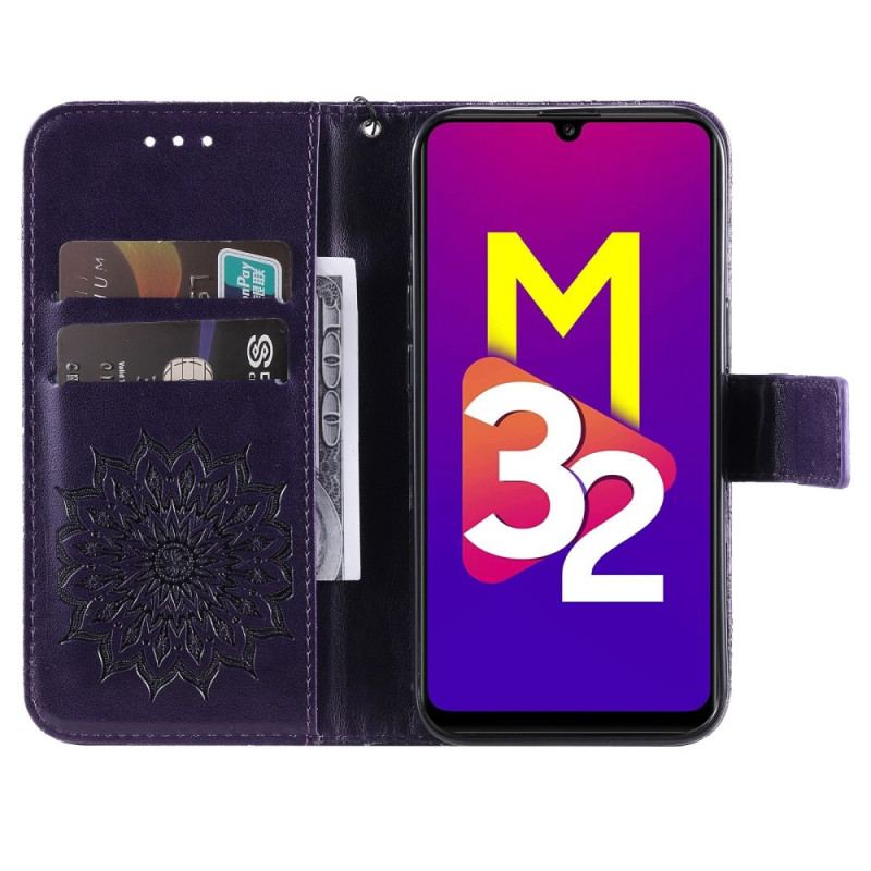 Capa Flip Para Samsung Galaxy M32 Flor Do Sol