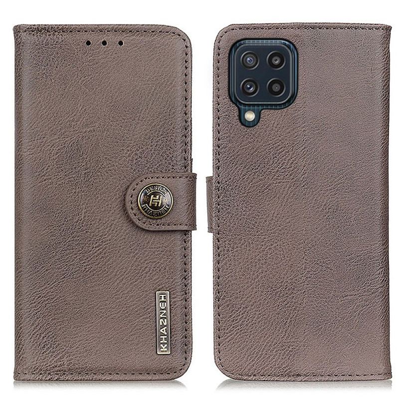 Capa Flip Para Samsung Galaxy M32 Imitação De Couro Khazneh