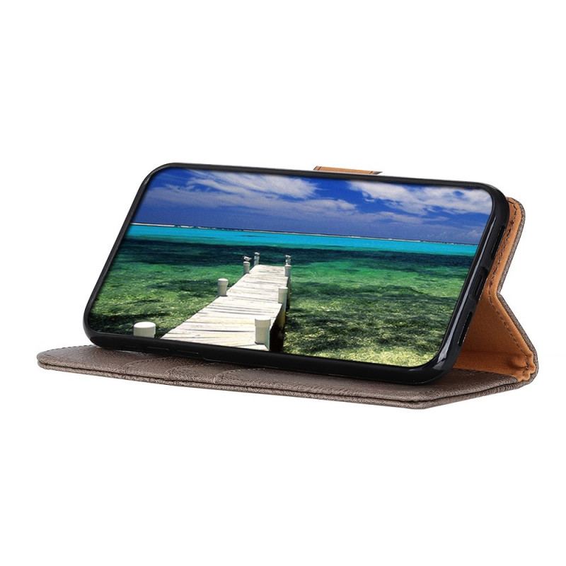 Capa Flip Para Samsung Galaxy M32 Imitação De Couro Khazneh