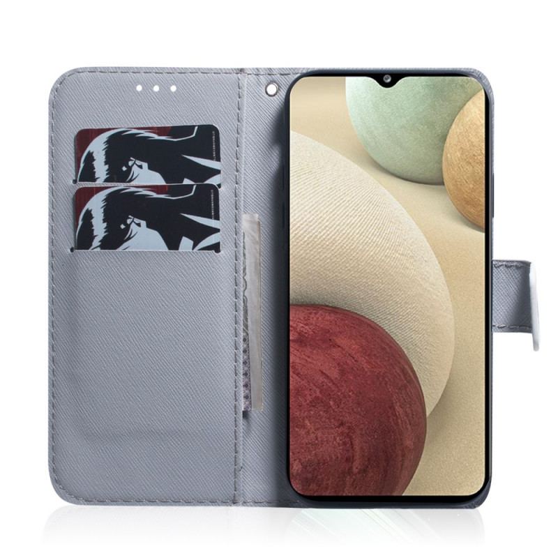 Capa Flip Para Samsung Galaxy M32 Leão Sonhador