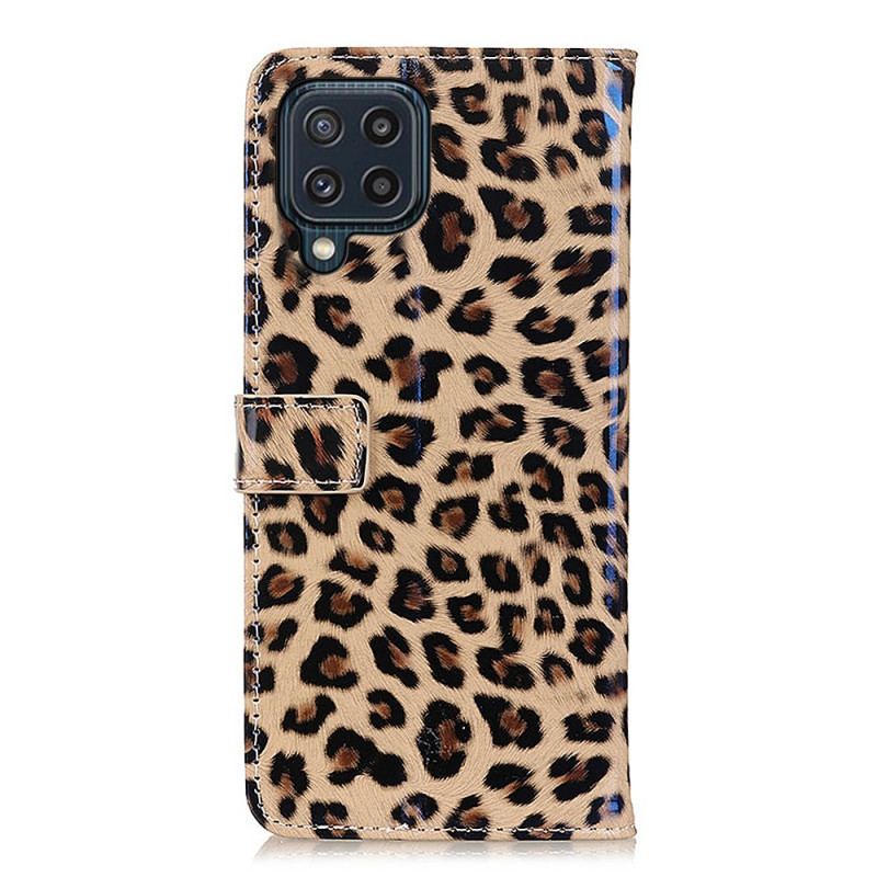 Capa Flip Para Samsung Galaxy M32 Leopardo