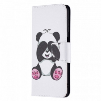 Capa Flip Para Samsung Galaxy M32 Panda Divertido