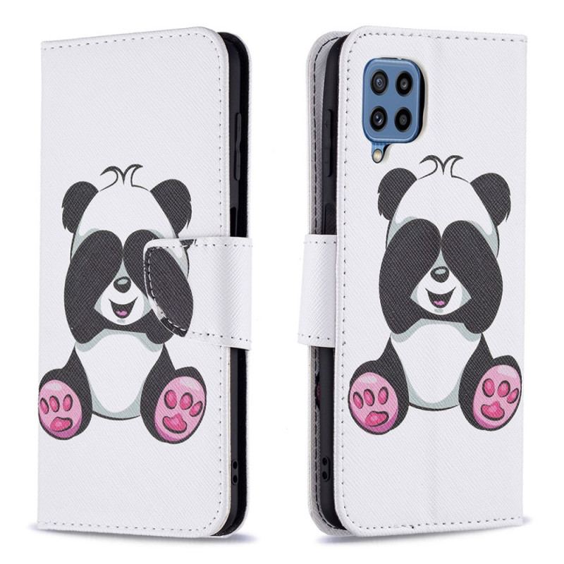 Capa Flip Para Samsung Galaxy M32 Panda Divertido