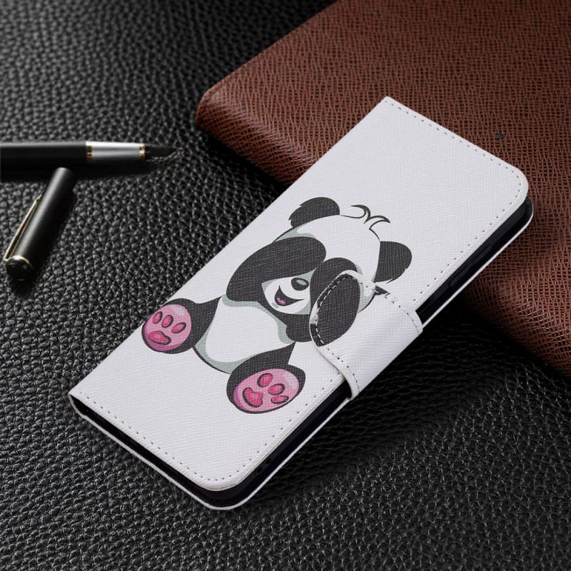 Capa Flip Para Samsung Galaxy M32 Panda Divertido